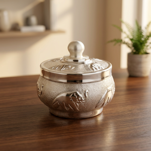 Boîte à poudre pour bébé en argent plaqué argent de luxe Code Silver - Durable et étanche - Product Image 2