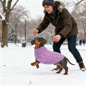 Natal Red Knit <span class=keywords><strong>Dog</strong></span> Sweater Casaco de Inverno com Padrão Animal Pet Vestuário para Cachorro Tamanho Médio para Uso de Inverno - Product Image 3