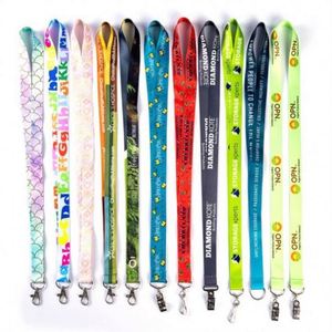 Porte-carte d'identité personnalisé de haute qualité avec impression par sublimation sur polyester fixe et cordon avec crochet - Product Image 1