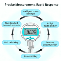 Manomètre numérique intelligent 0,1-100 MPa, manomètre et vacuomètre en acier inoxydable, cadran de 60/80 mm, haute précision, vacuomètre numérique