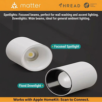 Plafonnier rond pour salon et chambre à coucher, spot LED Aqara intelligent à montage en surface, éclairage encastré