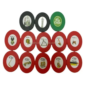 Plastic ABS New type clay 13.5g cheap poker chips plastic custom printing circle new board game chips set poker chip set