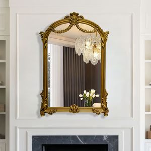 <span class=keywords><strong>Miroir</strong></span> décoratif sculpté personnalisé avec cadre photo, <span class=keywords><strong>miroir</strong></span> de maquillage pour coiffeuse, <span class=keywords><strong>miroir</strong></span> de <span class=keywords><strong>toilette</strong></span>, Nouveauté 2025, style campagne française pour salle de bain - Product Image 4