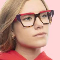 Montures de lunettes carrées rétro tendance anti-lumière bleue pour femmes, lunettes optiques de haute qualité pour myopie, monture complète pour la lecture