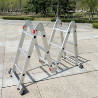 Échelle pliante multifonctionnelle en aluminium de l'usine Shandong Maidean, 4x3, 4x4, 4x5, 4x6 marches