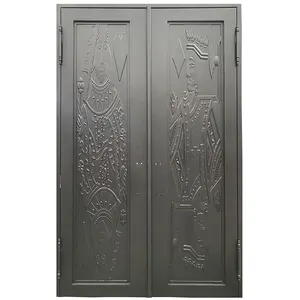 China Factory Direct finished square iron doors for house building