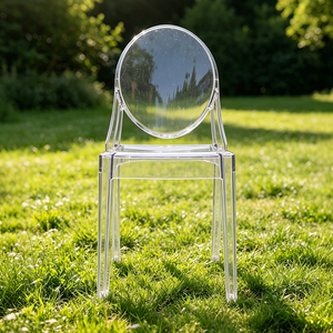 Chaises de banquet en gros pour événements et fêtes, chaises de salle à manger transparentes style ferme, chaises empilables en résine acrylique pour hôtels, chaise Chiavari à louer - Product Image 3