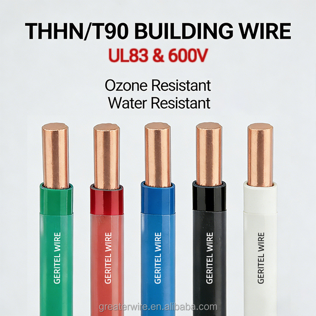 Low Price THWN THWN-2 THHN THW 600V Copper Core PVC Insulated Heating Electrical Wires Household Building Cables