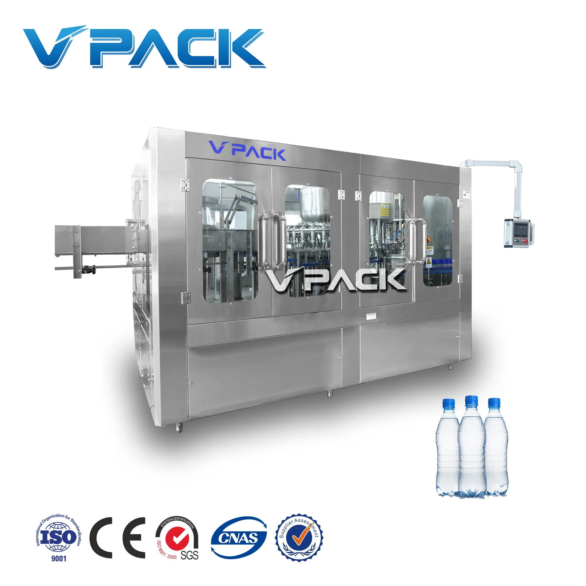 Fles Luchtdroogmachine Drinkwater Productielijn Smelt Etiketteermachine 500 Ml Water Vulmachine Hoge Nauwkeurigheid