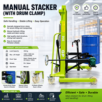 Stacker Hidrolik Manual 3.5T dengan Penjepit Drum: Pengangkatan Andal & Penanganan Serbaguna.