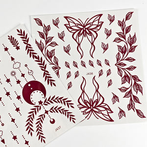 Five & Ten GMPC/Sedex/ISO/EUDR autocollant de <span class=keywords><strong>tatouage</strong></span> de cheville au henné blanc marron avec motif géométrique floral mariage <span class=keywords><strong>faux</strong></span> autocollant de <span class=keywords><strong>tatouage</strong></span> - Product Image 6