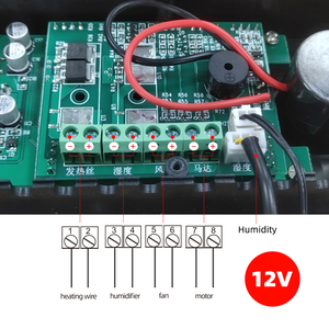 Incubadora inteligente multifunción, 12V, 360, termostato <span class=keywords><strong>Digital</strong></span> automático, controlador de temperatura y humedad - Product Image 2