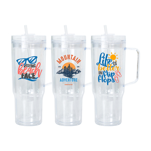 Gobelet de voyage transparent pré-percé de 40 oz, gobelet à neige en plastique, <span class=keywords><strong>verre</strong></span> à vin à <span class=keywords><strong>double</strong></span> <span class=keywords><strong>paroi</strong></span> - Product Image 6