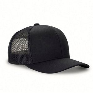 Casquettes en polyester à 6 panneaux, en gros d'usine, casquettes trucker personnalisées en maille avec fermeture snapback - Product Image 5