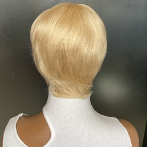 วิกผมสั้นสีบลอนด์ 613 แบบตรง ความยาวประบ่า ทรงพิกซี่คัท มีหน้าม้า ไม่ต้องใช้กาว ขายส่ง - Product Image 5