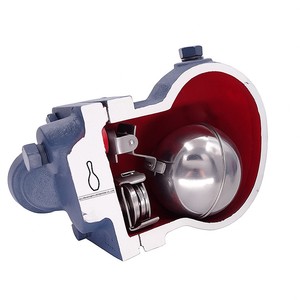 Trampa de vapor con flotador de bola y termostática de acero al carbono WCB ASTM A216 BFS5F JIS10K - Product Image 6