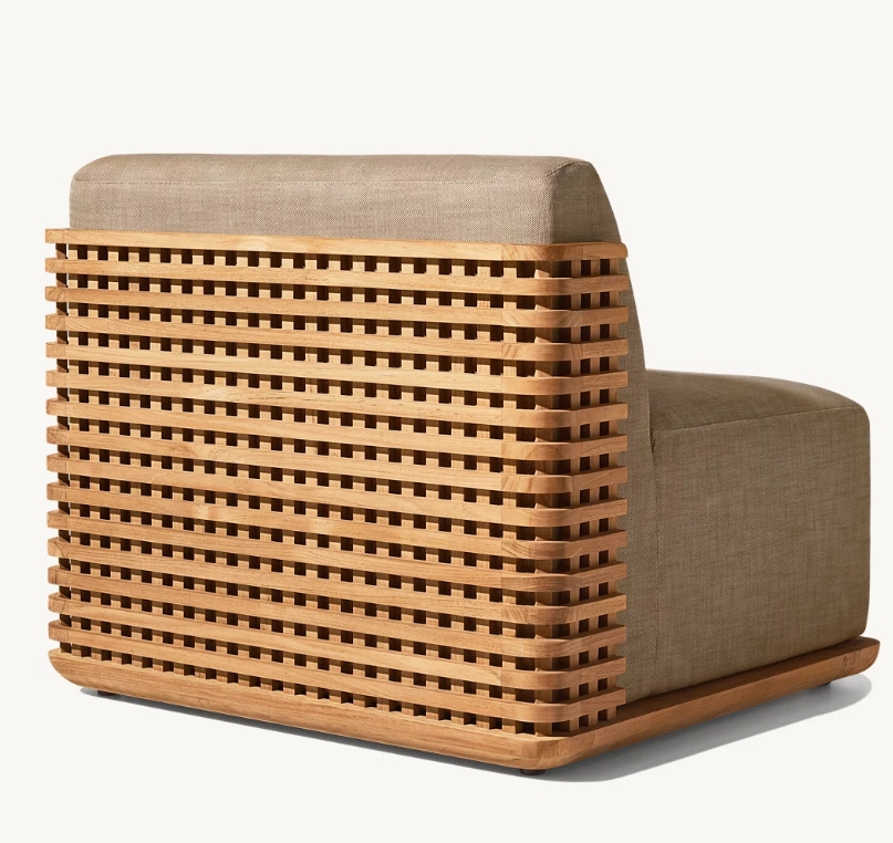 Modern Patio Outdoor Hotel Furniture Teak Wood Sofa Set Designs For Living Trelica Teak Lounge Chair