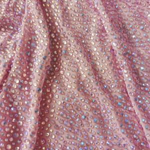 Tela Elástica en 4 Direcciones <span class=keywords><strong>con</strong></span> Cristales de Estrás, Color <span class=keywords><strong>Rosa</strong></span> Cristal AB, Tul Suave <span class=keywords><strong>con</strong></span> Cristales de Estrás Adhesivos, <span class=keywords><strong>Encaje</strong></span> <span class=keywords><strong>con</strong></span> Cuentas Brillantes, <span class=keywords><strong>Vestido</strong></span> de Fiesta - Product Image 6