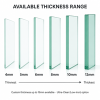 Verre plat/courbé/plié/formé, laminé/tempéré/verre de construction pour fenêtre/paroi de séparation en verre/balustrade en verre trempé
