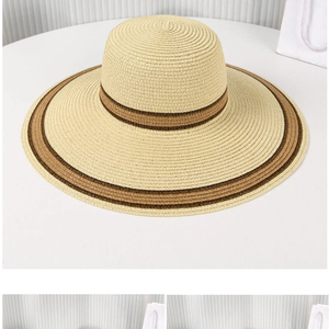 Bán Buôn Mùa Hè Phụ Nữ Bãi Biển Thêu <span class=keywords><strong>Hat</strong></span> Tùy Chỉnh Biểu Tượng Tùy Chỉnh Người Phụ Nữ Rộng Giấy Mềm Mũ Rơm - Product Image 4