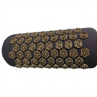 Tapis et coussin de yoga en coton noir pour la pression sur les points d'acupuncture, pour soulager les douleurs dorsales et cervicales à domicile, pliable, léger et compact TENGXIANG