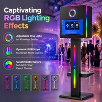 Kiosque à selfies pour cérémonie de remise des diplômes, promotion commerciale, avec éclairage LED et imprimante, photomaton portable