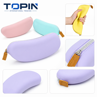 Étui à crayons en silicone, sac à stylos mignon, organisateur de papeterie, pochette de rangement étanche pour l'école et le bureau