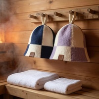 Chapeau de sauna en feutre de laine australienne de luxe, résistant aux hautes températures, accessoires Banya pour la protection des cheveux et du cuir chevelu