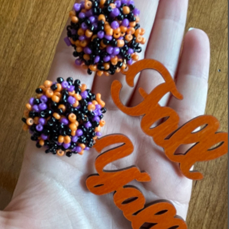 Custom Stackable Elastic Bead Gold Resin