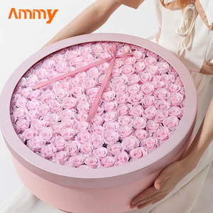 Juego de tres cajas de flores para ventana de papel de arte transparente hecho a mano Ammy, 99 rosas, regalo de San Valentín, caja vacía - Product Image 3