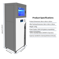 Distributeur automatique commercial intelligent de nettoyage de casques de moto avec fonction de séchage automatique, en acier inoxydable et refroidissement par compresseur
