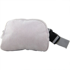 도매 여성 슬링 범프 백 벨트 지갑 사용자 정의 크로스 바디 백 모노그램 코듀로이 패니 팩 - Product Image 5