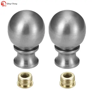 Yağ ovuşturdu bronz/fırçalanmış nikel Metal top lamba dekoratif Finial