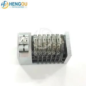 High quality numbering machine 6 digits Platen printing machine bronzing full steel material number coding 4X8 Cicero printer