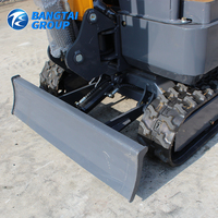 Mini-excavatrice sur chenilles de 1,8 tonne avec système hydraulique à chenilles en caoutchouc, moteur diesel pour travaux de chantier