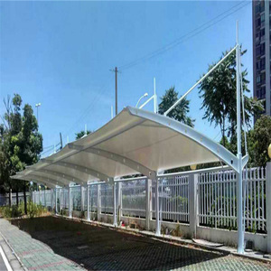 Cobertizo de Estacionamiento con Estructura de Membrana, Toldo Exterior Resistente al Viento, a la Lluvia y al Sol, con Gran Resistencia a la Compresión, de Acero para Estacionamiento de Automóviles - Product Image 5