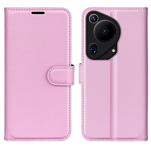 เคสหนังฝาพับมีกระเป๋าเงินลายลิ้นจี่ PU 9สีสำหรับ Huawei pura 70 ULTRA - Product Image 1