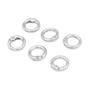 Round Spring Buckle Keychain Finishing Ring 18k Gold Plated <b>Copper</b> DIY Jewelry Accessory For <b>Bracelet</b> Making - Product Image 5