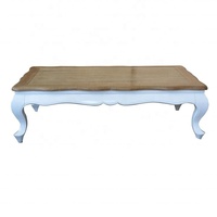 Table basse rectangulaire en bois massif de chêne, style ferme classique antique français HL310-1, pour la maison et l'hôtel