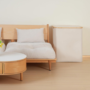 Quần áo cản trở cho giỏ giặt ráp nhỏ giặt cản trở với túi có thể tháo rời & tre xử lý - Product Image 6