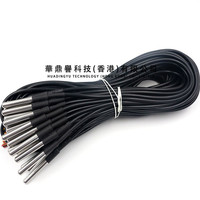 Sensor Probe suhu tahan air baja tahan karat, 18B20 + 1M/2M/3M DS18b20