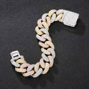 Best Selling 925 <b>Silver</b> Rhodium Plated Moissanite Cuban <b>Bracelet</b> Expert Handcrafted Luxury - Product Image 6