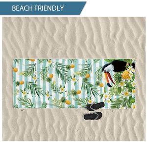 Toalla de microfibra impresa personalizada para playa de verano y secado rápido al aire libre hecha de poliéster - Product Image 2