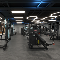 Service de design d'intérieur haut de gamme pour hôtels et salles de sport, plan d'aménagement de club de fitness, rendu 3D et solution d'approvisionnement en équipement de gym