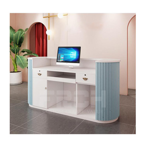 En gros Fait Sur Commande Petit Salon De Coiffure Réception Design Moderne En Forme de U Comptoir de Réception - Product Image 6