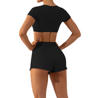 Shorts de yoga sans couture en polyamide, couleur unie, effet push-up, pour le cyclisme, le sport et le fitness, sans lignes gênantes