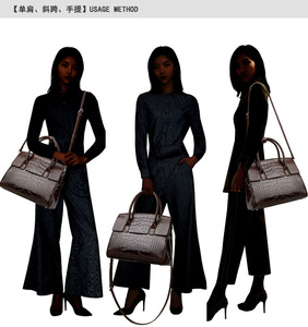 Bolsos de Mano con Patrones de Lujo, Bolsos Clásicos de Gran Capacidad para Mujer, Bolsos Cruzados de Cuero Genuino de Diseñador para Mujer - Product Image 4