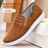 Nouvelles chaussures en toile de style Pékin, respirantes, légères, en coton, résistantes à l'usure, antidérapantes, à enfiler, avec semelle extérieure en caoutchouc