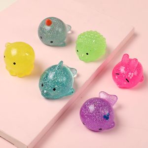 Most Popular TPR Gold Powder Marine Animal Pinch Pressure Release Promotional Gift Decompression Squeeze <b>Squishy</b> Toys for Kids - Product Image 1