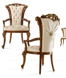 Cadeiras de jantar luxuosas, capas clássicas de luxo para cadeiras